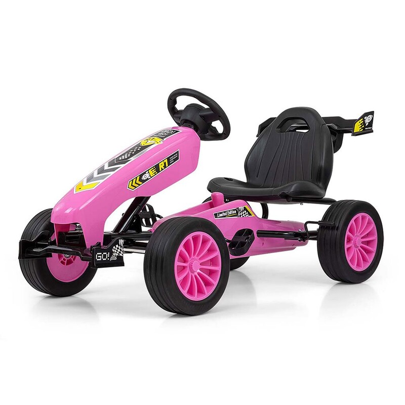 MILLY MALLY - Go-kart Rocket pedálos gyerek gokart rózsaszín