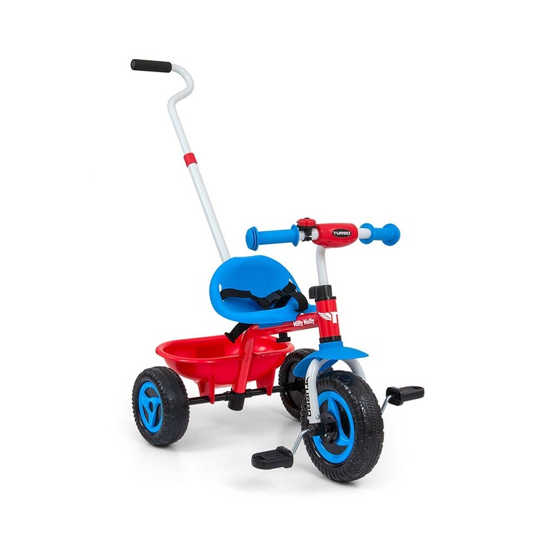 MILLY MALLY - Gyerek háromkerekű bicikli Boby TURBO Cool Red