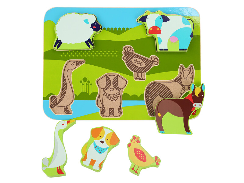 RAPPA - Állatok a tanyán - fa puzzle 7 darab