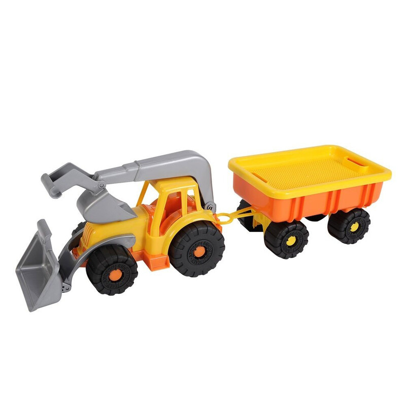 RAPPA - Androni Tractor rakodó Power Worker vonóhoroggal - hossz 58 cm narancssárga
