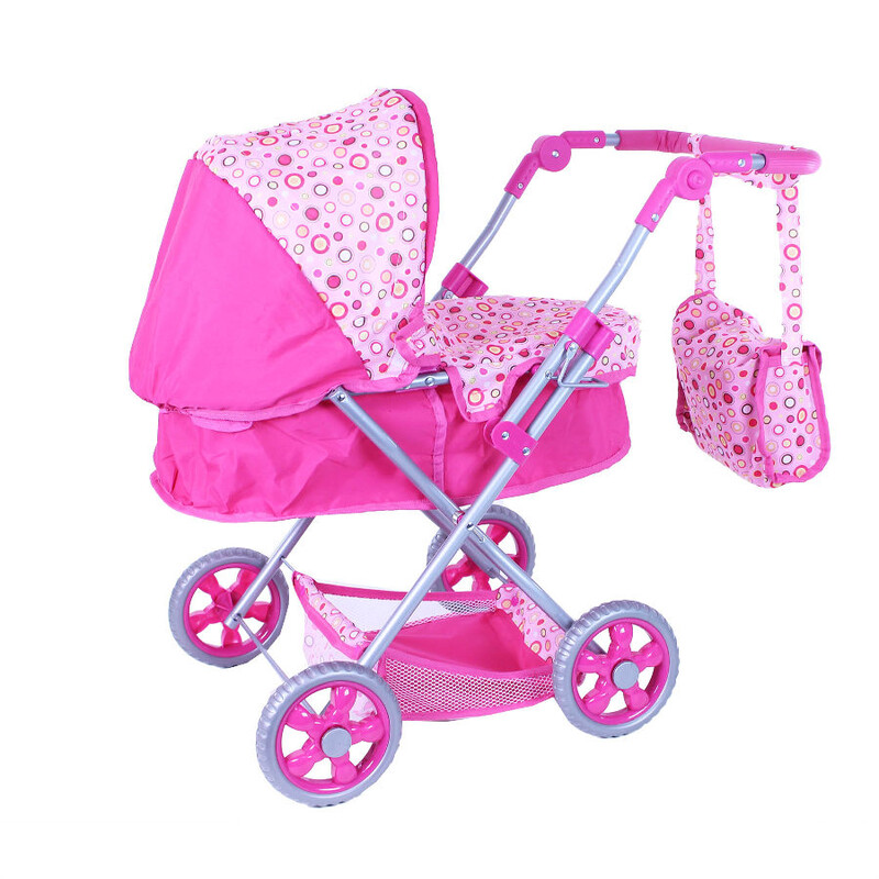 RAPPA - Babakocsi babáknak fekvő fogantyúval rózsaszínű