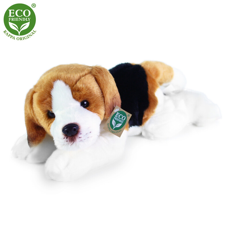 RAPPA - Plüss beagle kutya fekvő helyzetben 30 cm ECO-FRIENDLY