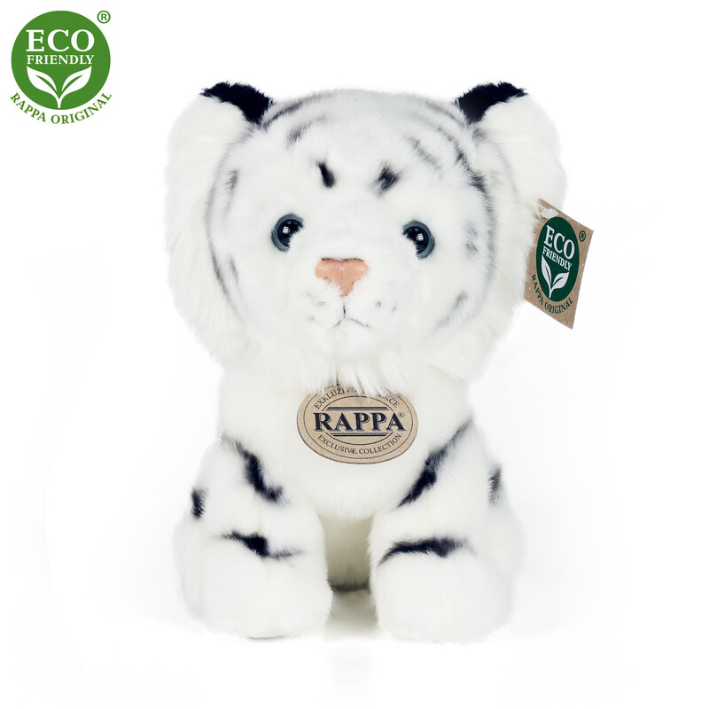 RAPPA - Plüss fehér tigris ülve 18 cm ECO-FRIENDLY