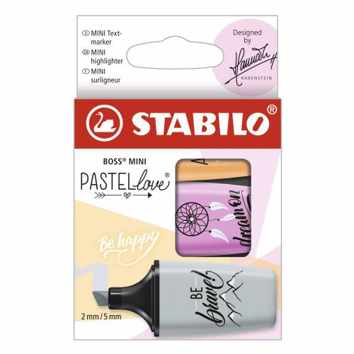 STABILO - Highlighter - BOSS MINI Pastel 2.0 - 3 csomag