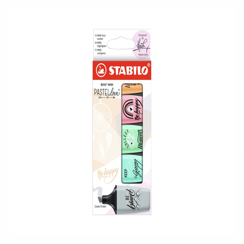 STABILO - Highlighter - BOSS MINI Pastel 2.0 - 5 csomag