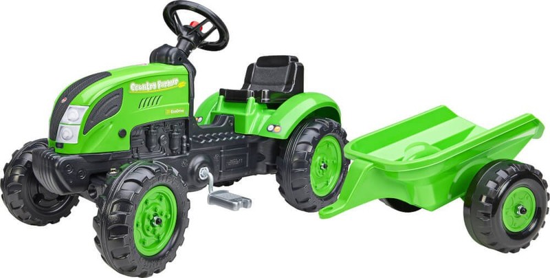 FALK - 2057L Country Farmer traktor utánfutóval - zöld