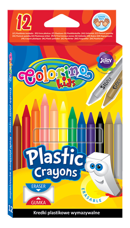 PATIO - Colorino viaszkréták 12db műanyag gumírozott