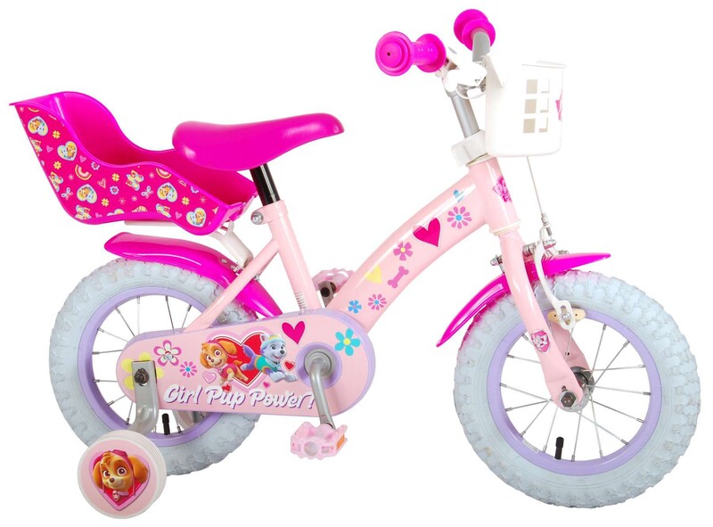VOLARE - Paw Patrol gyermek kerékpár 12 "- rózsaszín