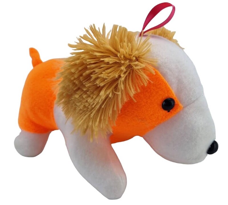 WIKY - Narancssárga plüss kutya 21cm