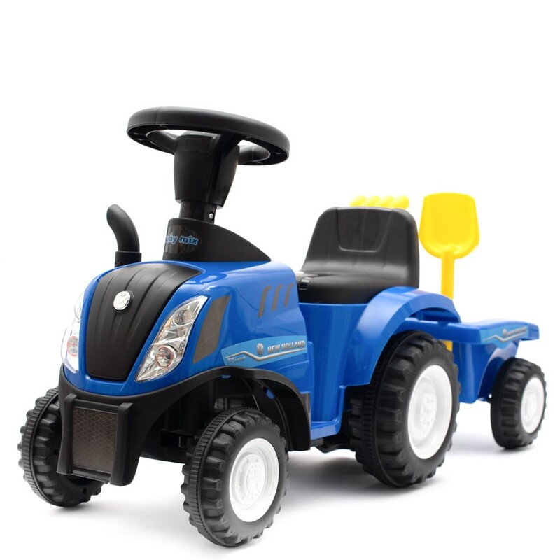 BABY MIX - Gyerek jármű traktor utánfutóval és szerszámokkalNew Holland kék