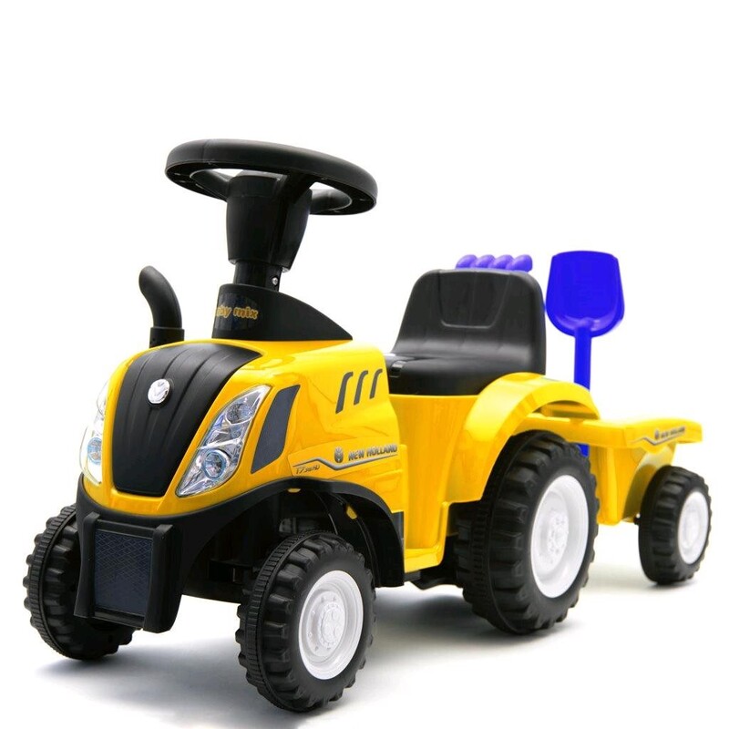 BABY MIX - Gyerek jármű traktor utánfutóval és szerszámokkalNew Holland sárga