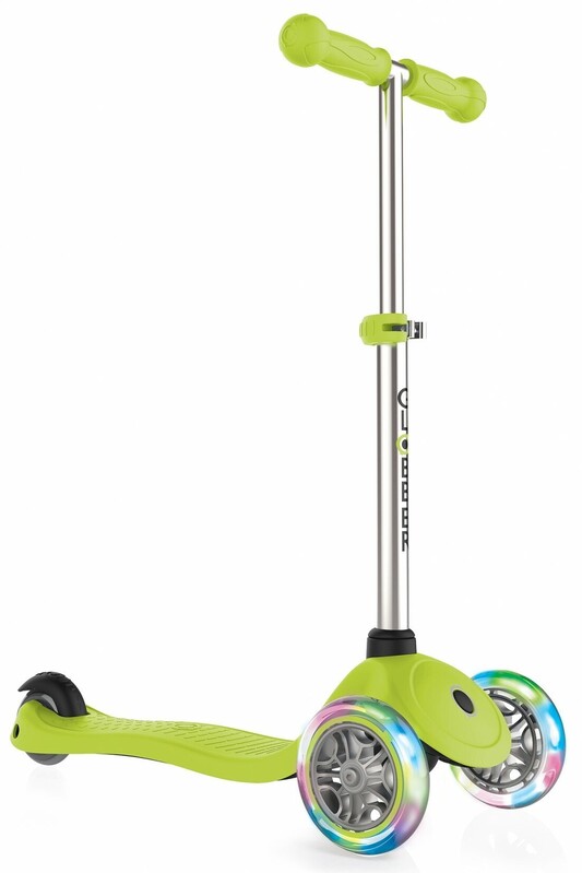 GLOBBER - Scooter Primo világít Lime-zöld