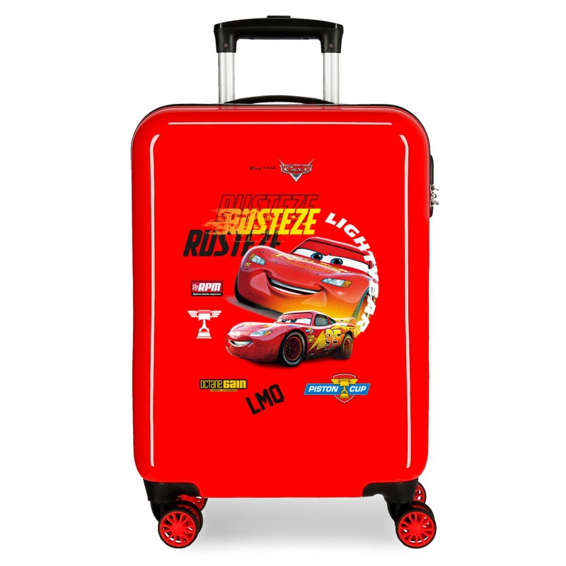 JOUMMA BAGS - Luxus ABS utazótáska DISNEY CARS Rusteeze Red