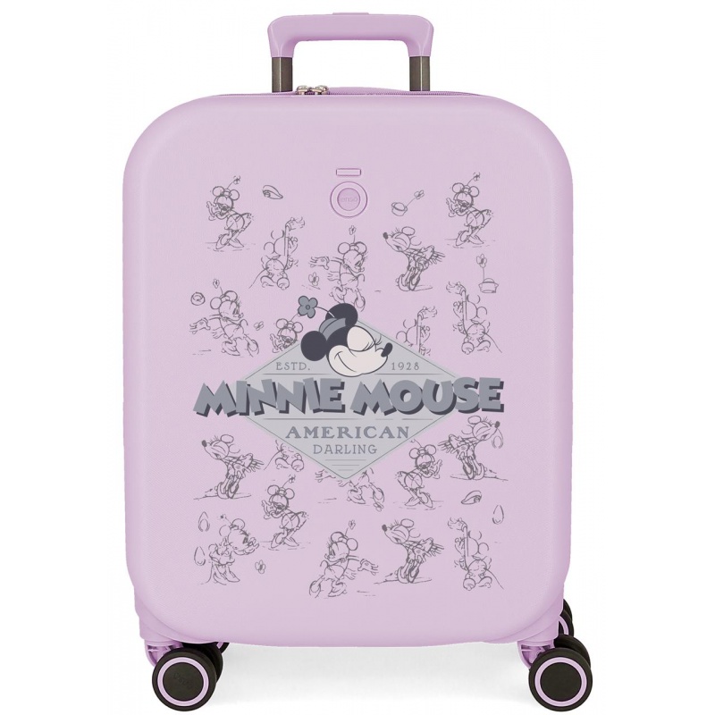 JOUMMA BAGS - ABS utazási bőrönd MINNIE MOUSE Happines Lila