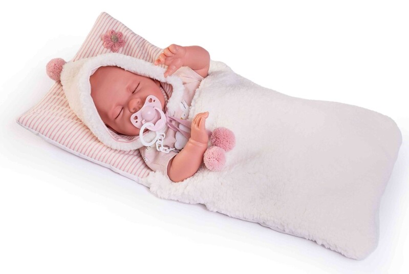 ANTONIO JUAN - 33340 LUNA - valósághű alvó baba puha szövettesttel - 42 cm