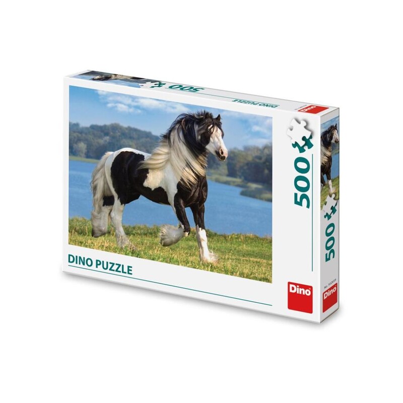 DINO - Fekete és fehér ló 500 puzzle