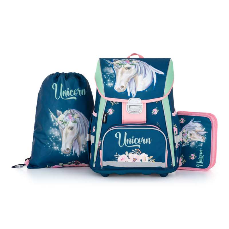 KARTON PP - Iskolai hátizsák - 3 részes készlet Unicorn