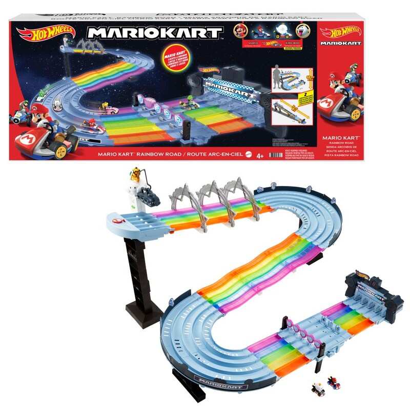MATTEL - Hot Wheels Mario Kart Rainbow versenypálya fényekkel és hangokkal
