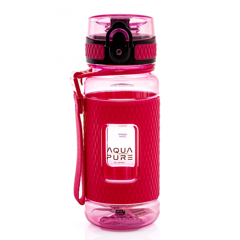 ASTRA - Egészséges palack AQUA PURE 400 ml - neon pink