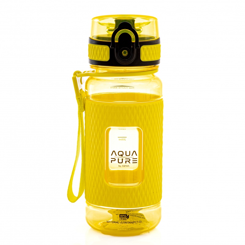 ASTRA - Egészséges palack AQUA PURE 400 ml - neon yellow
