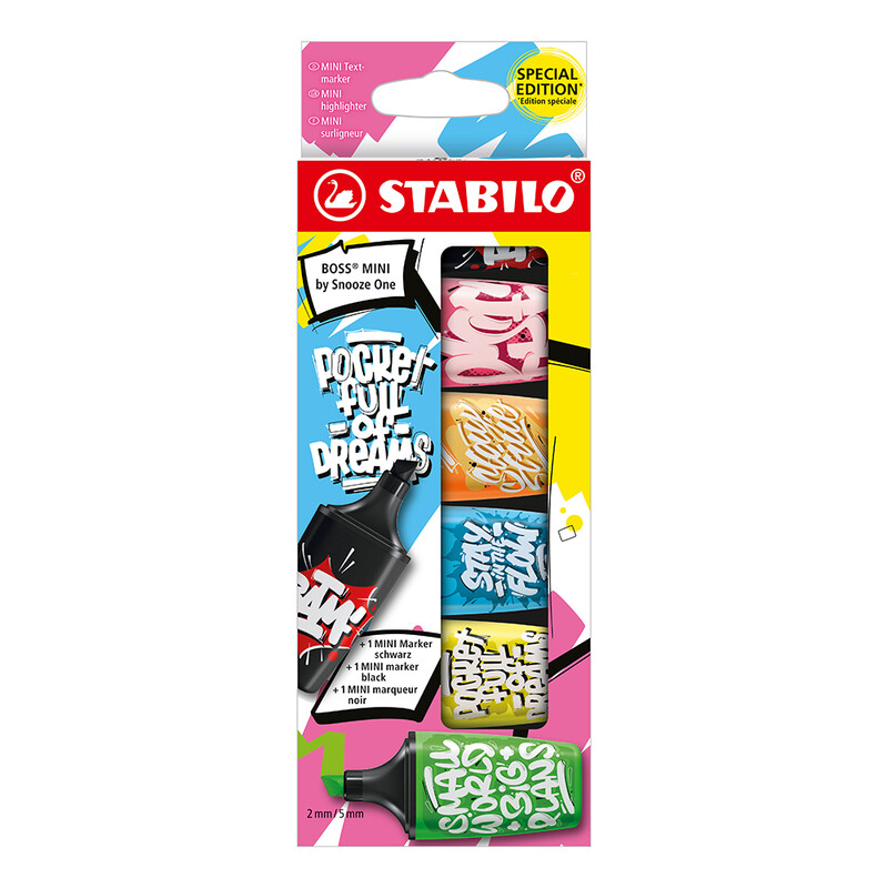 STABILO - Highlighter BOSS MINI by Snooze One - 6 darabos készlet
