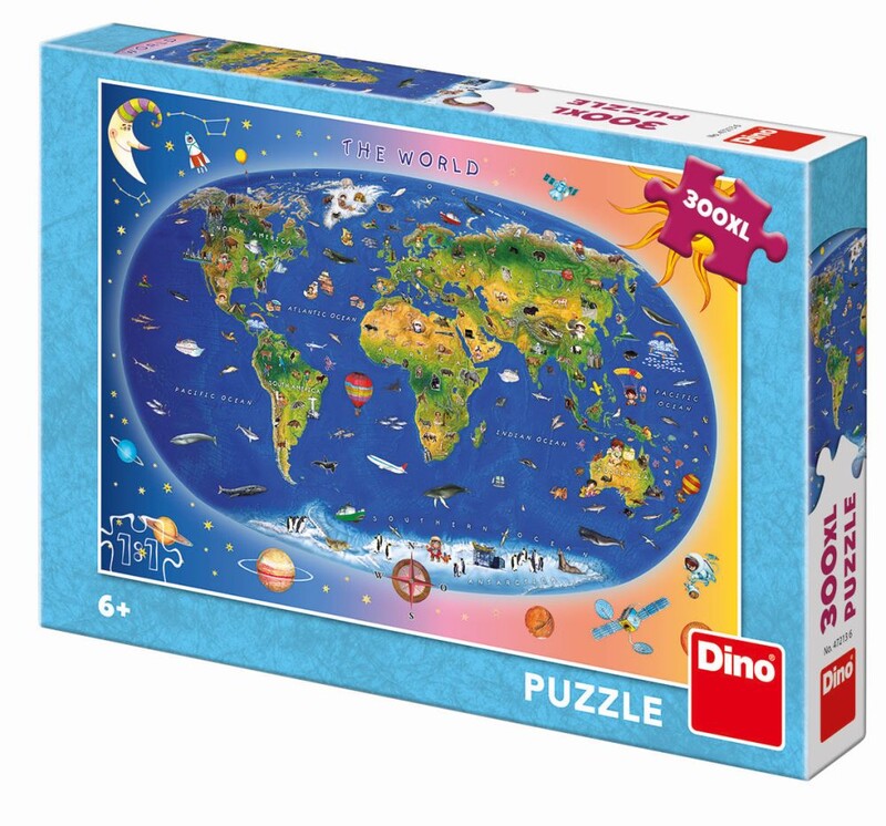 DINO - Gyermek térkép 300 Xl Puzzle