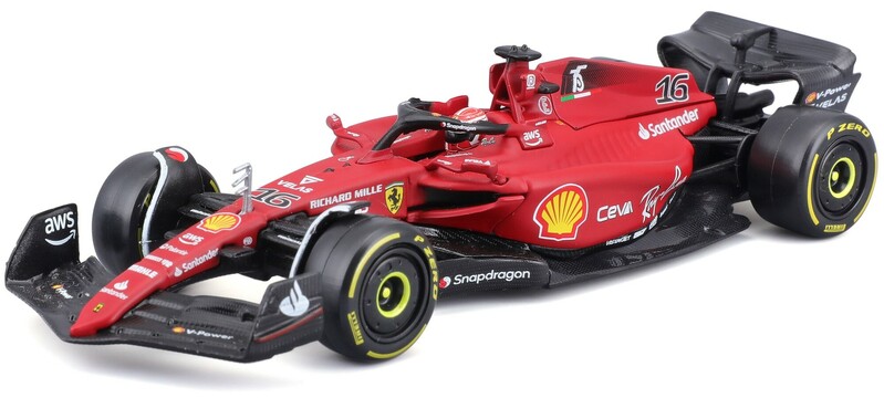 BBURAGO - 1:43 Formula F1 Ferrari Scuderia F1-75 (2022) nr.16 Charles Leclerc - pilótával