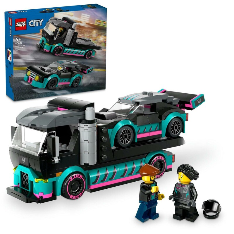 LEGO -  City 60406 teherautó versenyautóval