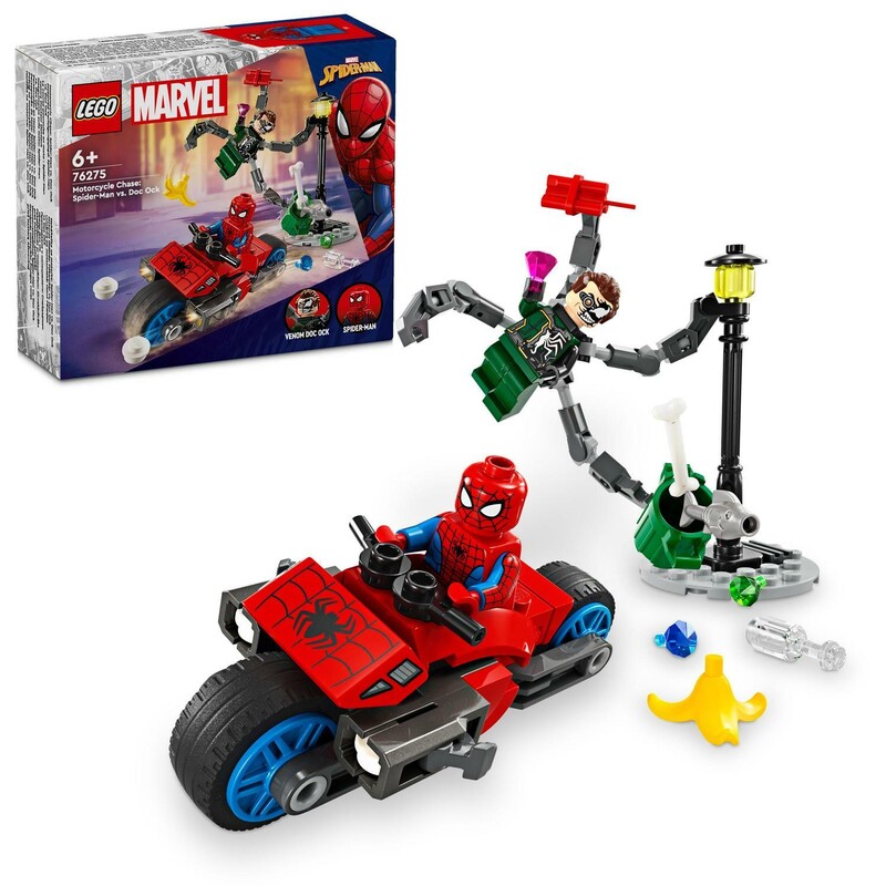 LEGO -  Marvel 76275 motoros üldözés: Pókember vs. Doki Ock