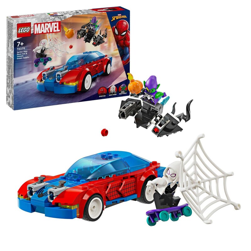 LEGO -  Marvel 76279 Pókember versenyautó és Venom zöld goblinja