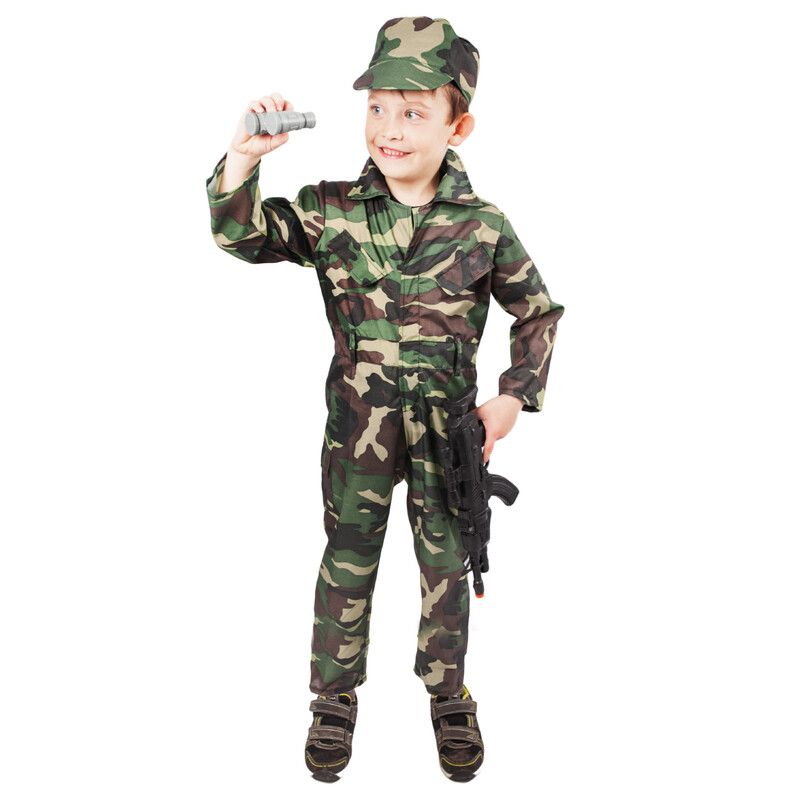 RAPPA - Gyermek katona erdei jelmez (S)