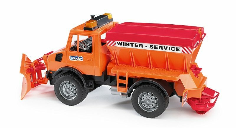 BRUDER - Haszonjárművek - MB Unimog téli takarító jármű 1:16