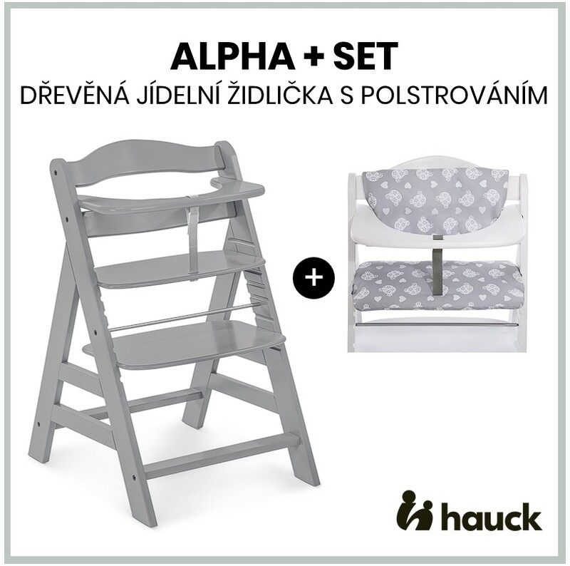 HAUCK - Alpha+ szett 2in1 fából készült szék