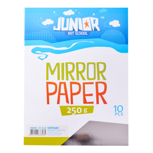 JUNIOR-ST - Dekorációs papír A4 Glitter ezüst 250 g
