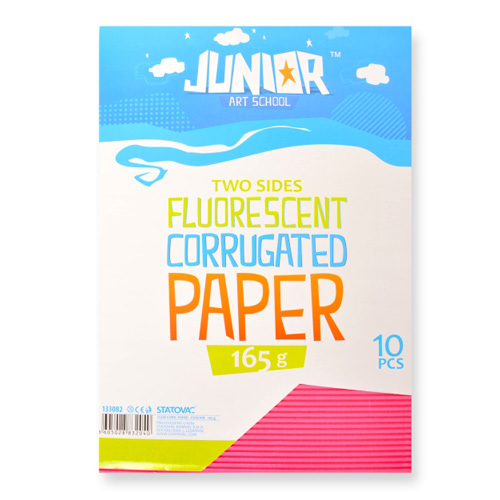 JUNIOR-ST - Dekorációs papír A4 Neon rózsaszín hullámos 165 g
