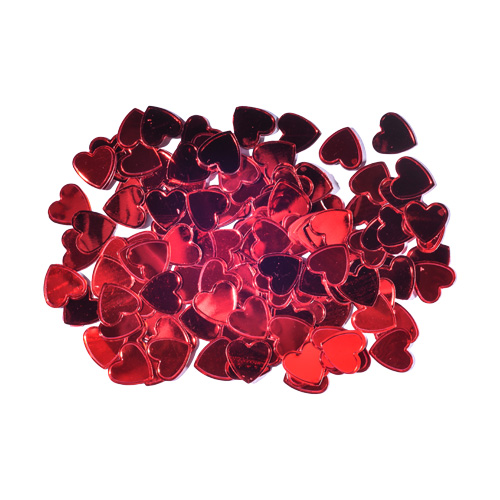 JUNIOR-ST - Díszítő szívek piros 15 mm/14 g