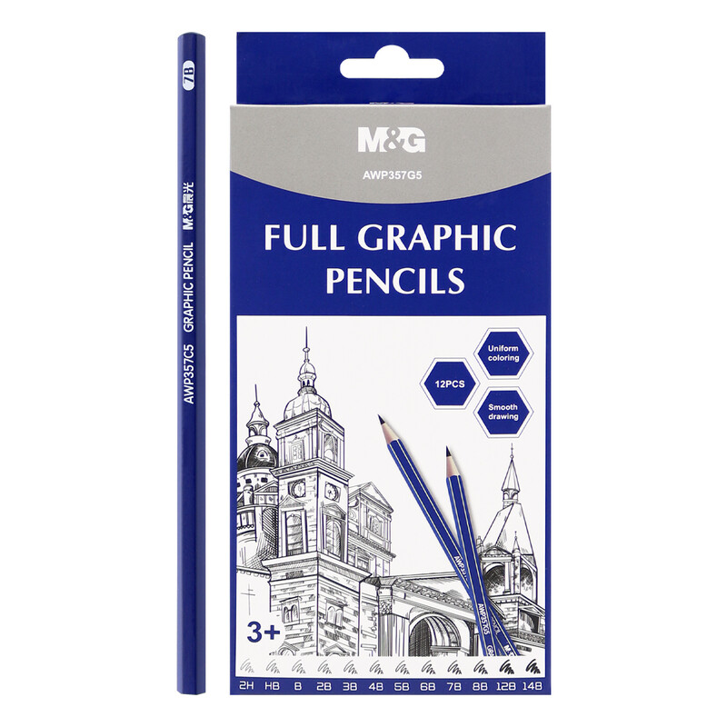 M&G - M&G grafitceruza minden keménység 2H-tól 14B-ig - 12 darabos készlet