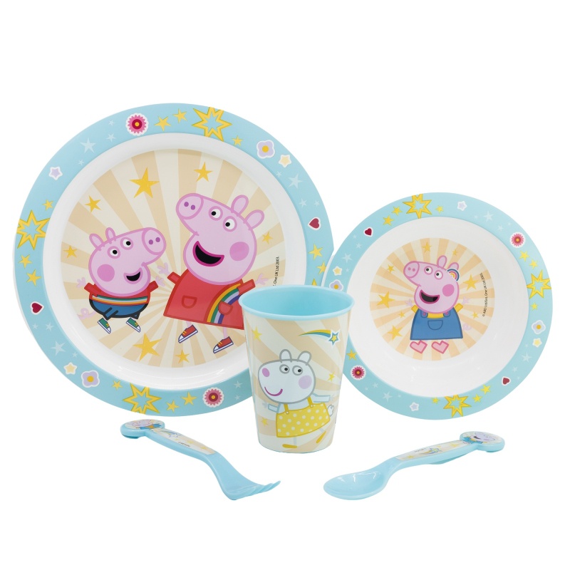 STOR - Gyermek műanyag edények Peppa Pig (tányér