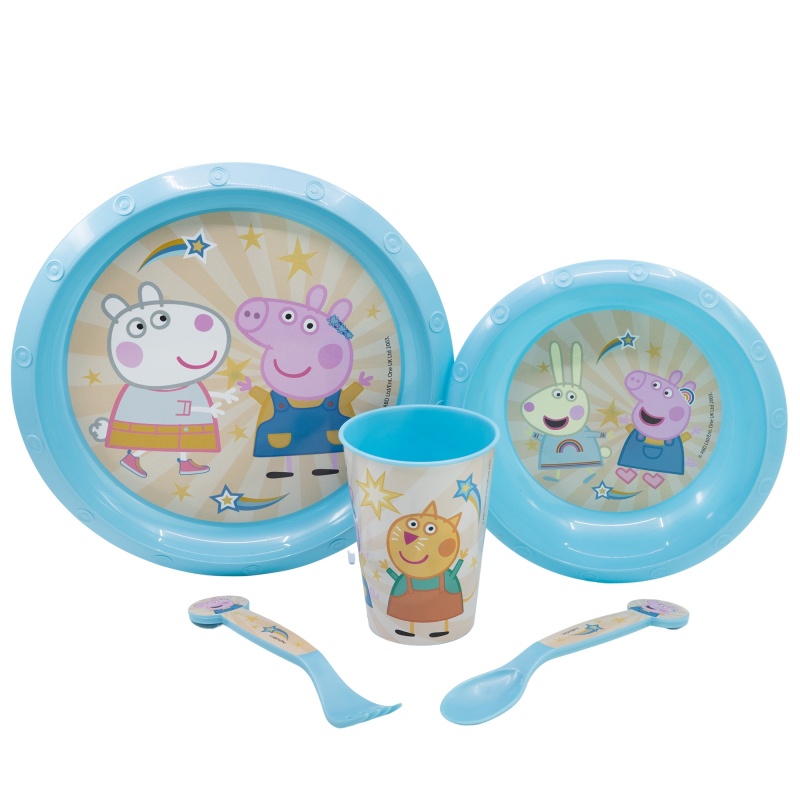STOR - Gyermek műanyag edények Peppa Pig (tányér