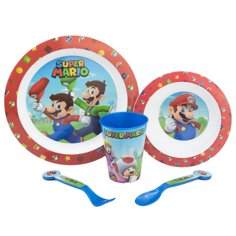 STOR - Gyermek műanyag edények Super Mario (tányér