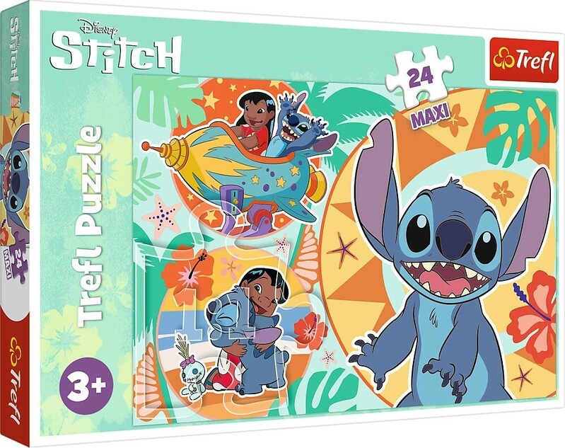 TREFL - Puzzle Lilo&Stitch: Boldog napot MAXI 24 db