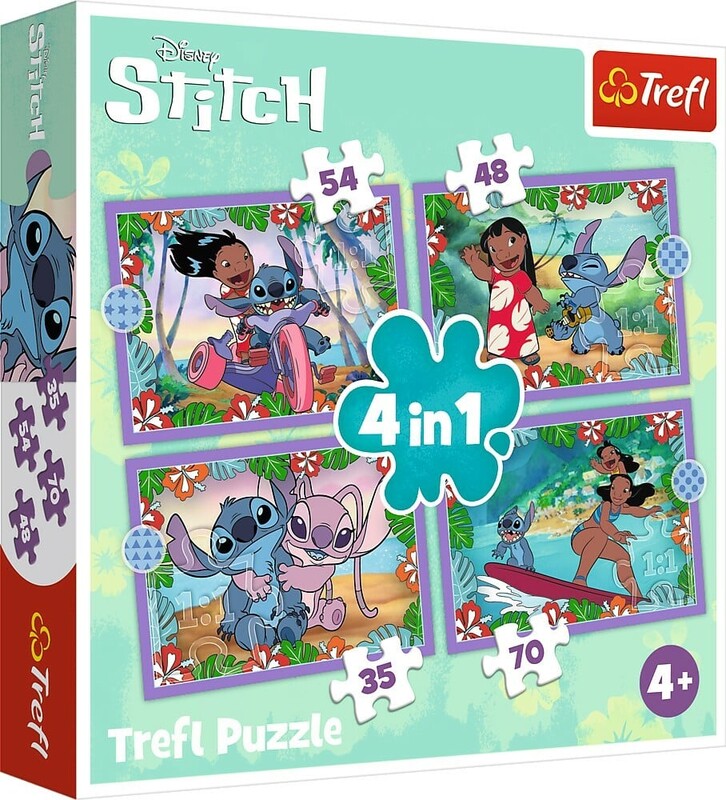 TREFL - Puzzle Lilo&Stitch: Őrült nap 4 az 1-ben (35