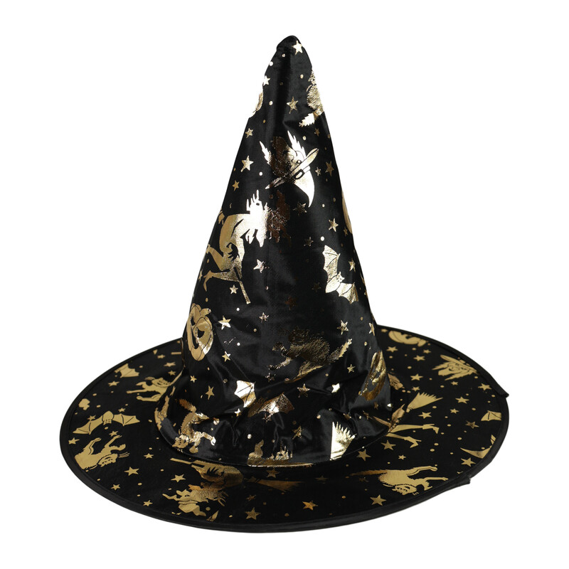 RAPPA - Gyermek boszorkány kalap arany dekoráció