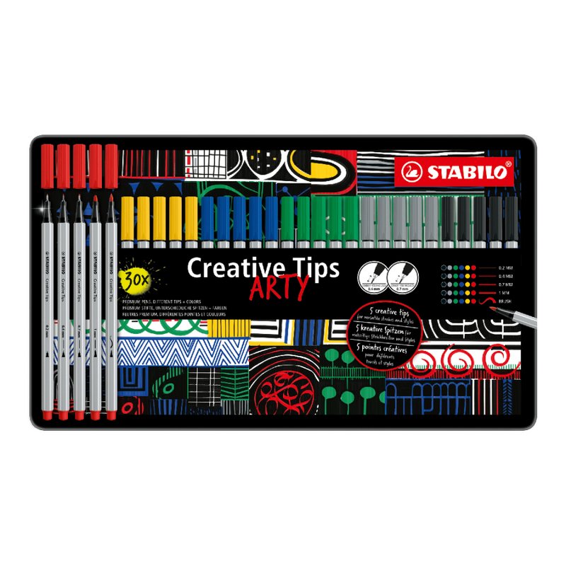 STABILO - Kreatív készlet Creative Tips CLASSIC (6 különböző színben) 30 db készlet fémlemezből