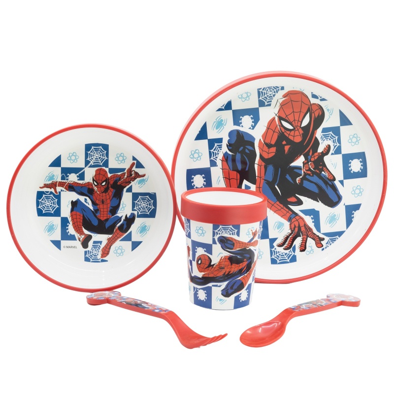 STOR - Gyermek műanyag edények Spiderman (tányér